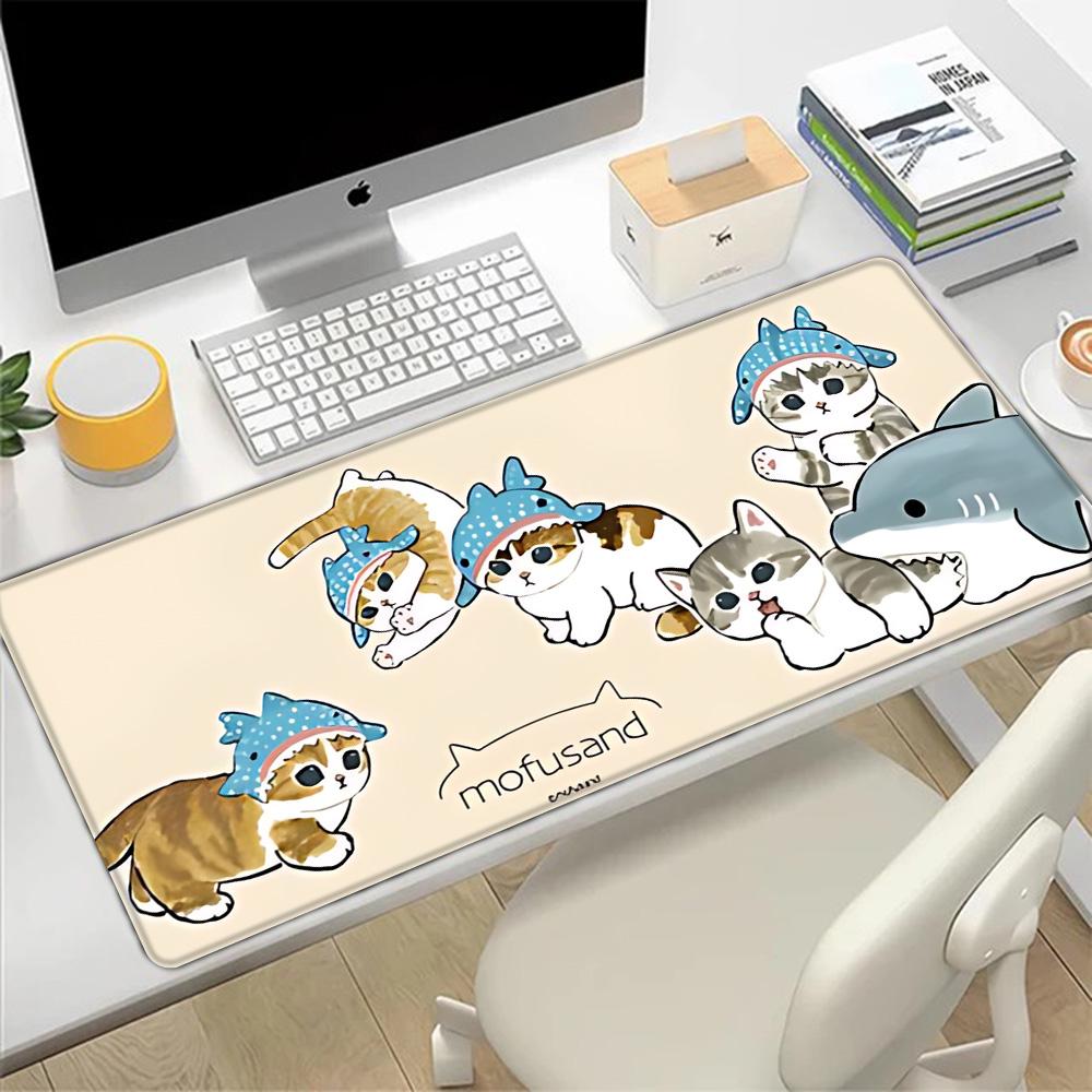 Cute cat mmofusands Mousepad HD Printing Computer Gamers Locking Edge Nonslip Mouse Pad XXLxcm Keyboard PC Desk Pad