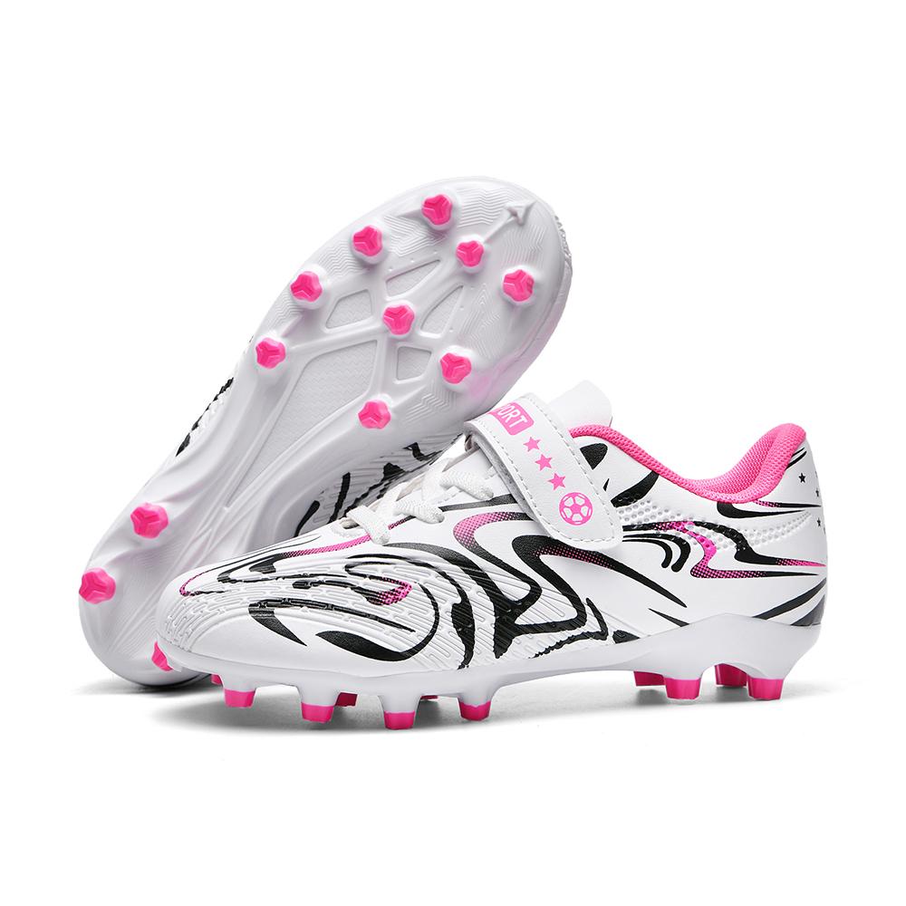 

Дитячі футбольні бутси Youth Nails Solid Magic Stick Футбольні бутси Тренувальні дитячі футбольні бутси для хлопчика 31 рожевий/білий