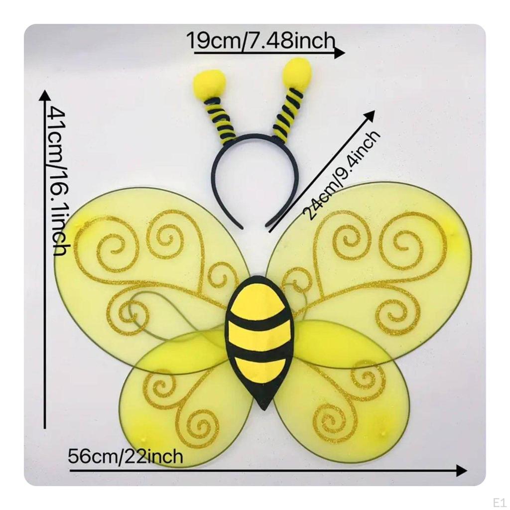 Bumblebee Costume Accessories Lightweight Appendages and Antennae Glitter Design