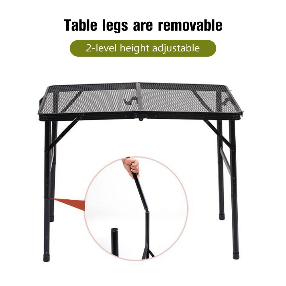Camping Folding Table Portable Outdoor Picnic Table Adjustable Height Camping Desk