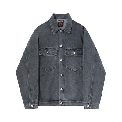 Denim Jacket Men's Spring and Autumn Korean Style Trendy Loose and Versatile Lapel Work Jacket Top