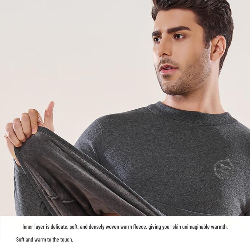 Septwolves Men's Fleece Lined Thermal Underwear Set