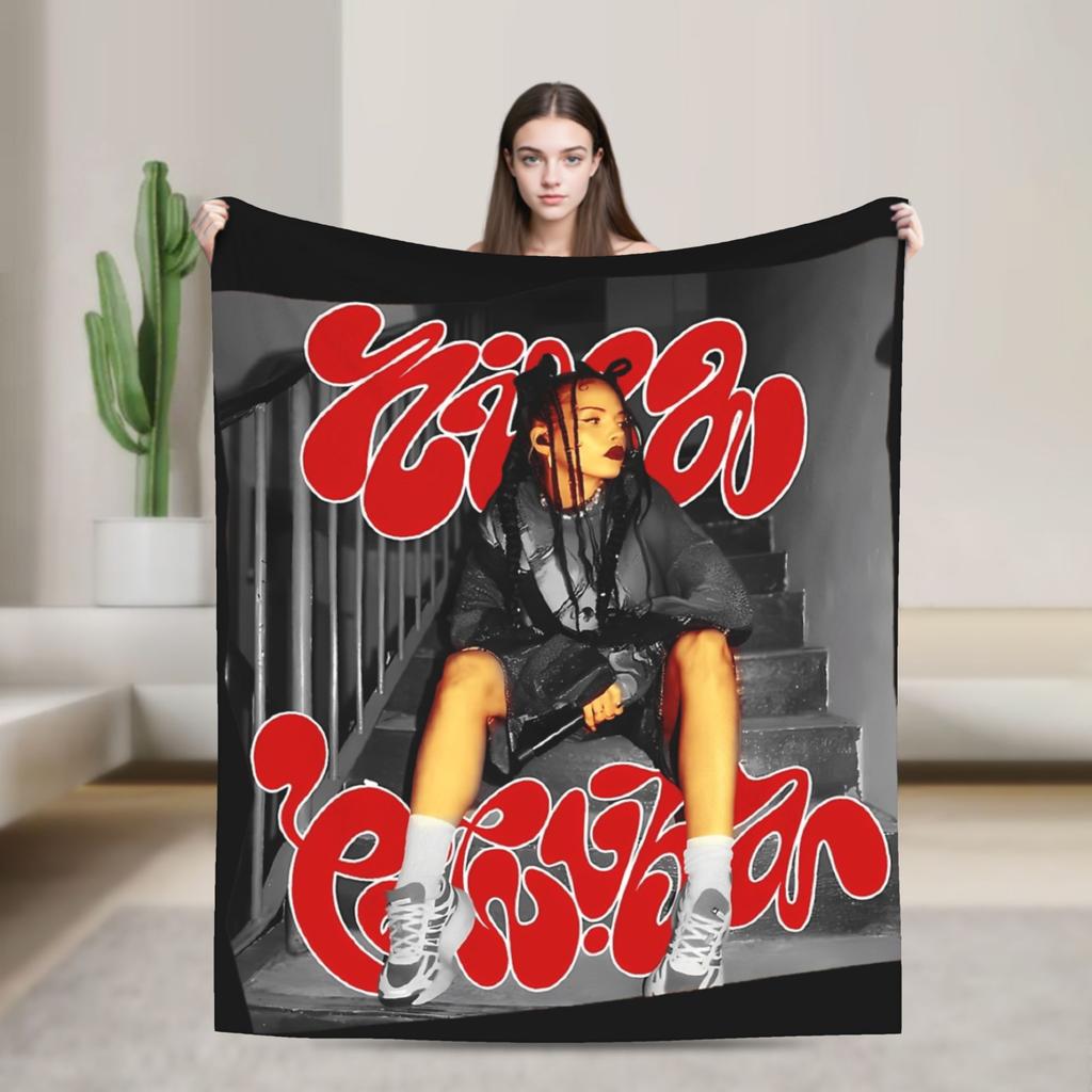 Nina Chuba Musik Sänger Decke Weiche Bedruckte Plüschdecke für Kinder Erwachsene Outdoor Flanell Bettdecke Bettbezug