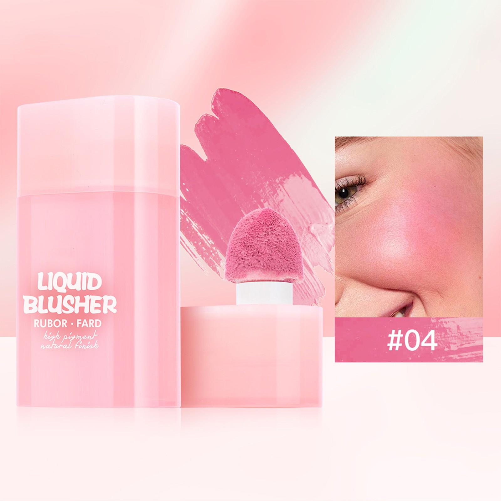 

Стик-румяна со спонжем, Жидкие румяна Многофункциональный стик-румяна для щек, губ и глаз, Доступен в 8 оттенках, 8 мл One Size