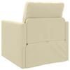 60 Cm Cream Faux Leather Sofa Bed