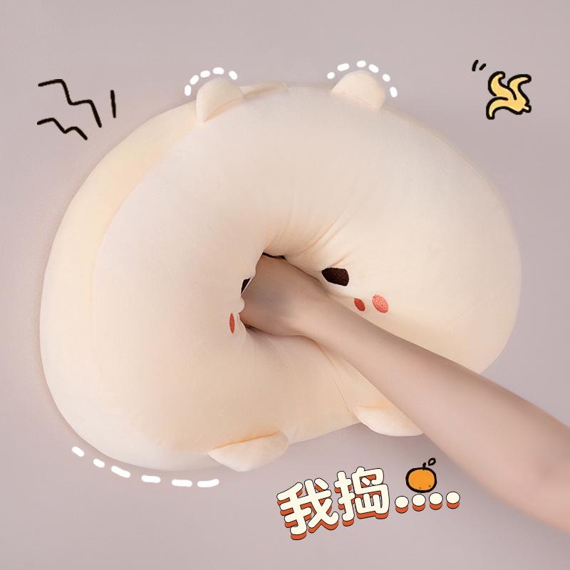 Capybara Pillow: Headboard Sofa Backrest & Waist Support – Ideal for Bed or Relaxing, Guinea Pig Design, Perfect Birthday Gift