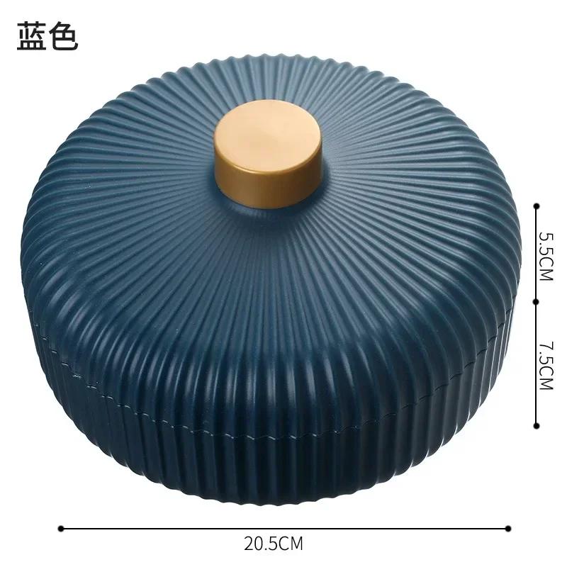 New Household Table Light Luxury Fruit Plate Living Room Grid Dry Fruit Plate Candy Dish Plastic Dried Fruit Snack Tray With Lid
