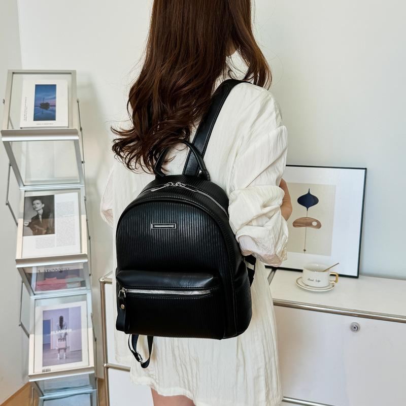 Women's New Multifunctional Backpack, Casual Backpack, Lightweight Travel Backpack, Solid Color Simple Commuting Bag