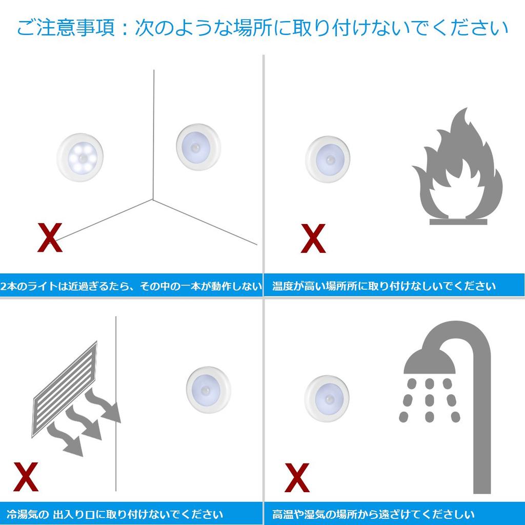 AMIR Motion Sensor Light, LED Night Light with 3M Tape and Magnet, Indoor Use, Wireless, Compact (Silver)