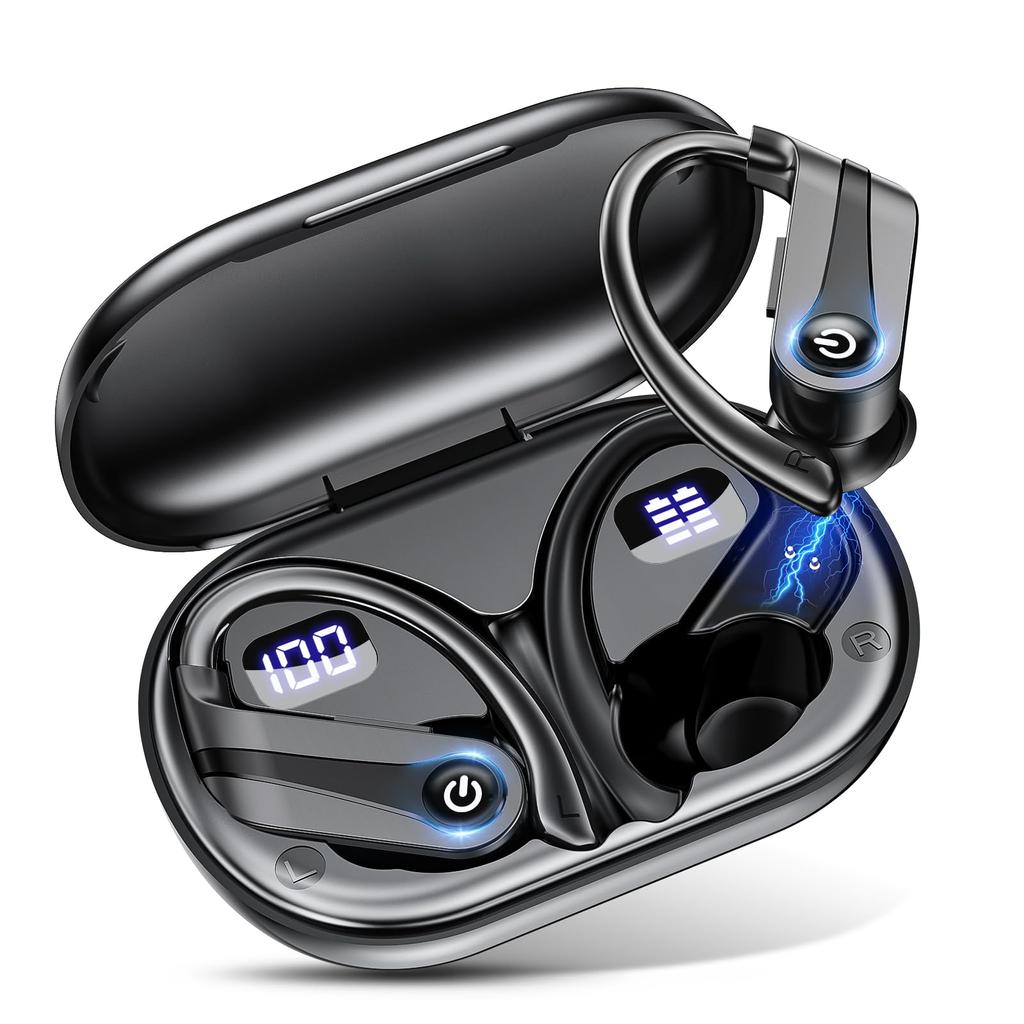 Nová Bluetooth Bluetooth Bezdrátová Sluchátka s Až 48 Hodinami Bluetooth Pohodlná LED Úroveň Baterie Bluetooth Oddělené Levé a Automatické Okamžité