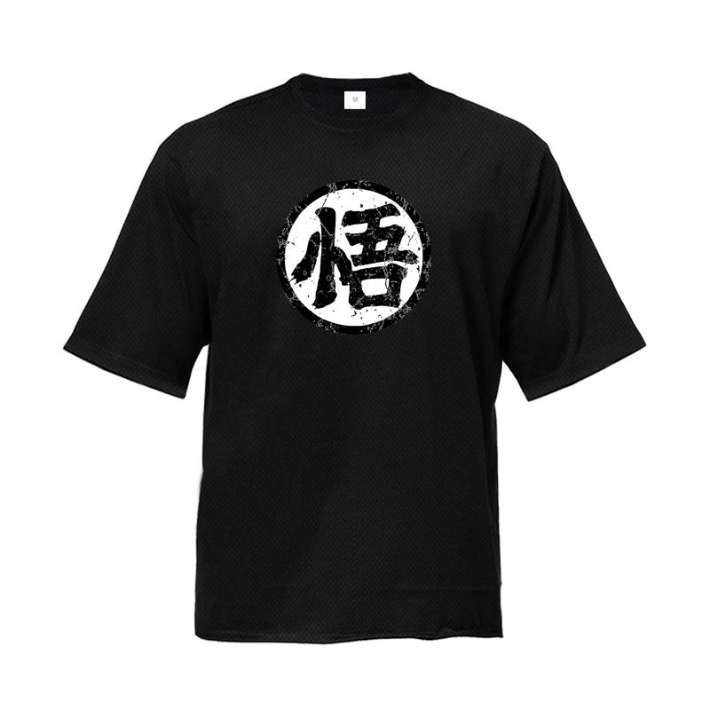 Muscleguys Japanese Anime Logo Wu Font Funny Printing Mens Loose Running T-shirt Summer Quick Dry Mesh Half Sleeve Gym Fitness Clothing