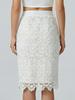 Elegant High-Waisted Lace Midi Skirt - Slim Fit, Hollow Design, Hip-Hugging Style for Women