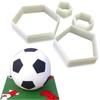 4pcs Football Pattern Cookie Cutter Set Non-Stick Hexagon Cookie Cutter  Kitchen Accessory