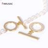 14K Gold Plated  Brass OT Clasps For DIY Jewelry Making, Big Size Toggle Clasps For Necklace Making Supplies Jewelry Findings