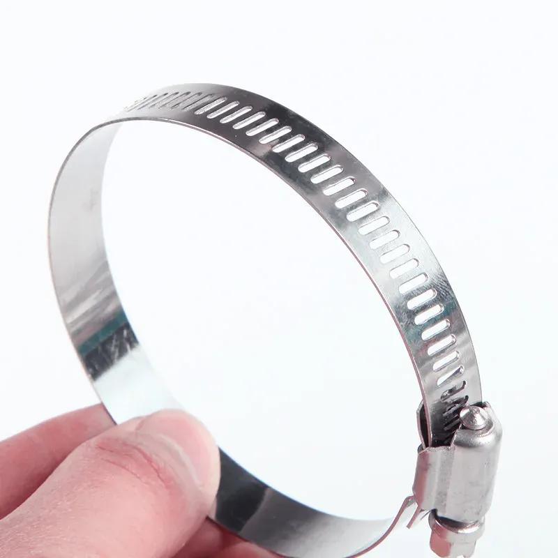 Adjustable Pipe Clamps 201 Stainless Steel Hose Clips Fuel Hose Clamps for Pipe Worm Drive Durable Anti-oxidation 8-300mm