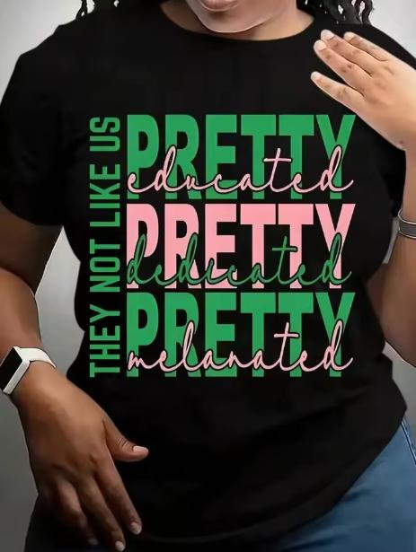 Aka Sorority Tshirt Aka Graphic Cotton Tshirt Pink And Green Aka Tee Fashionable Aka Pattern S