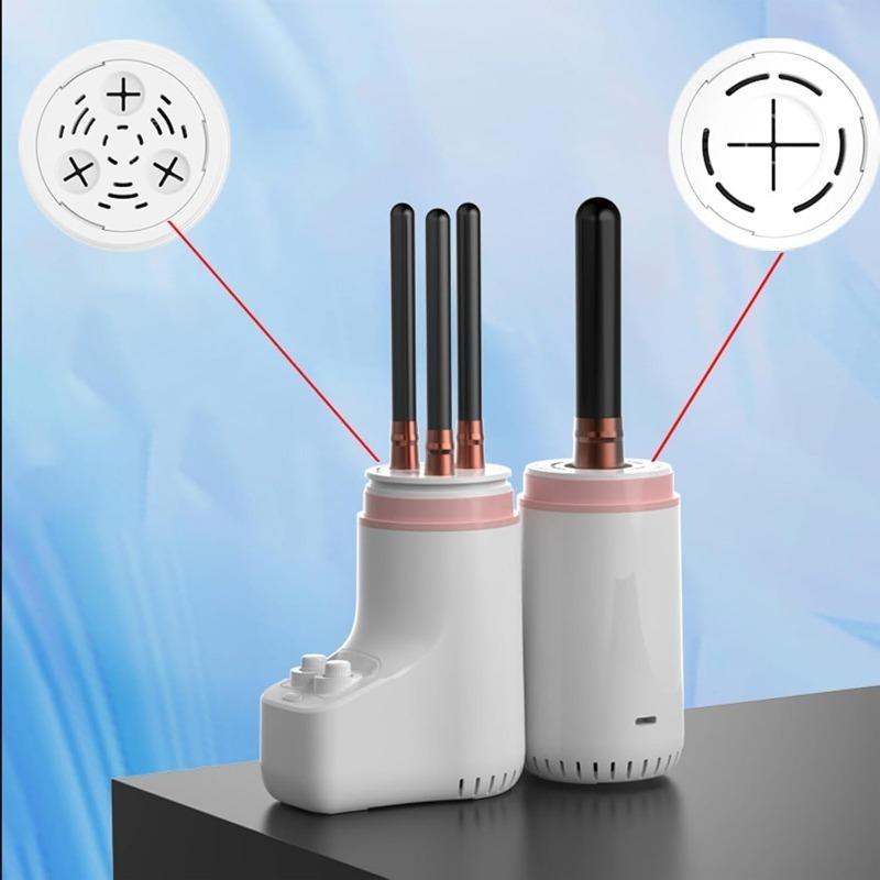 Makeup Brush Dryer Temperature Time Adjustable Knob Type-C Powered Multifunction Automatic Quick Drying Machine White