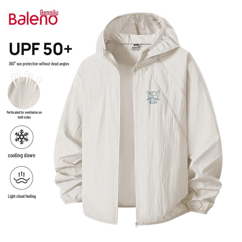 Baleno Men s Cool-Feeling Perforated Sun Protection Hooded Jacket 3XL