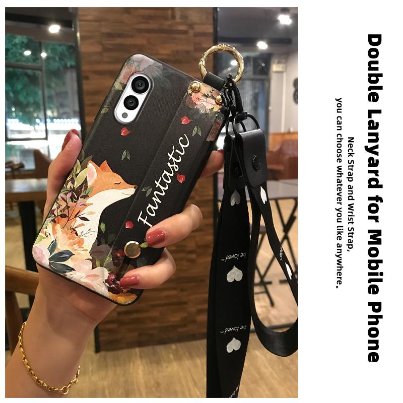 Anti-dust Protective Phone Case For FCNT/Fujitsu Arrows N F-51C Fashion Design Wristband Kickstand Durable Phone Holder