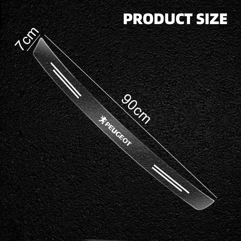 Nová průhledná ochranná samolepka na zadní znak auta Příslušenství pro Peugeot 206 207 307 3008 2008 308 407 408 508 301 208 RCZ