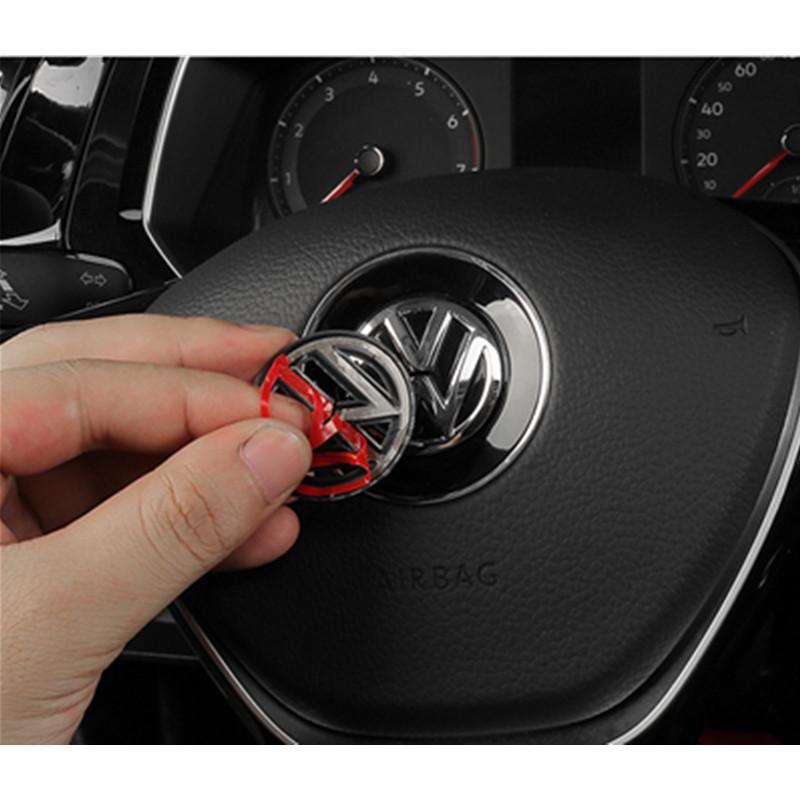 For VW Volkswagen Jetta MK5 Golf New Car Steering Wheel Stickers for Volkswagen Golf 4 5 Bora 4 motion MTM MK7 Caddy Blue Motion