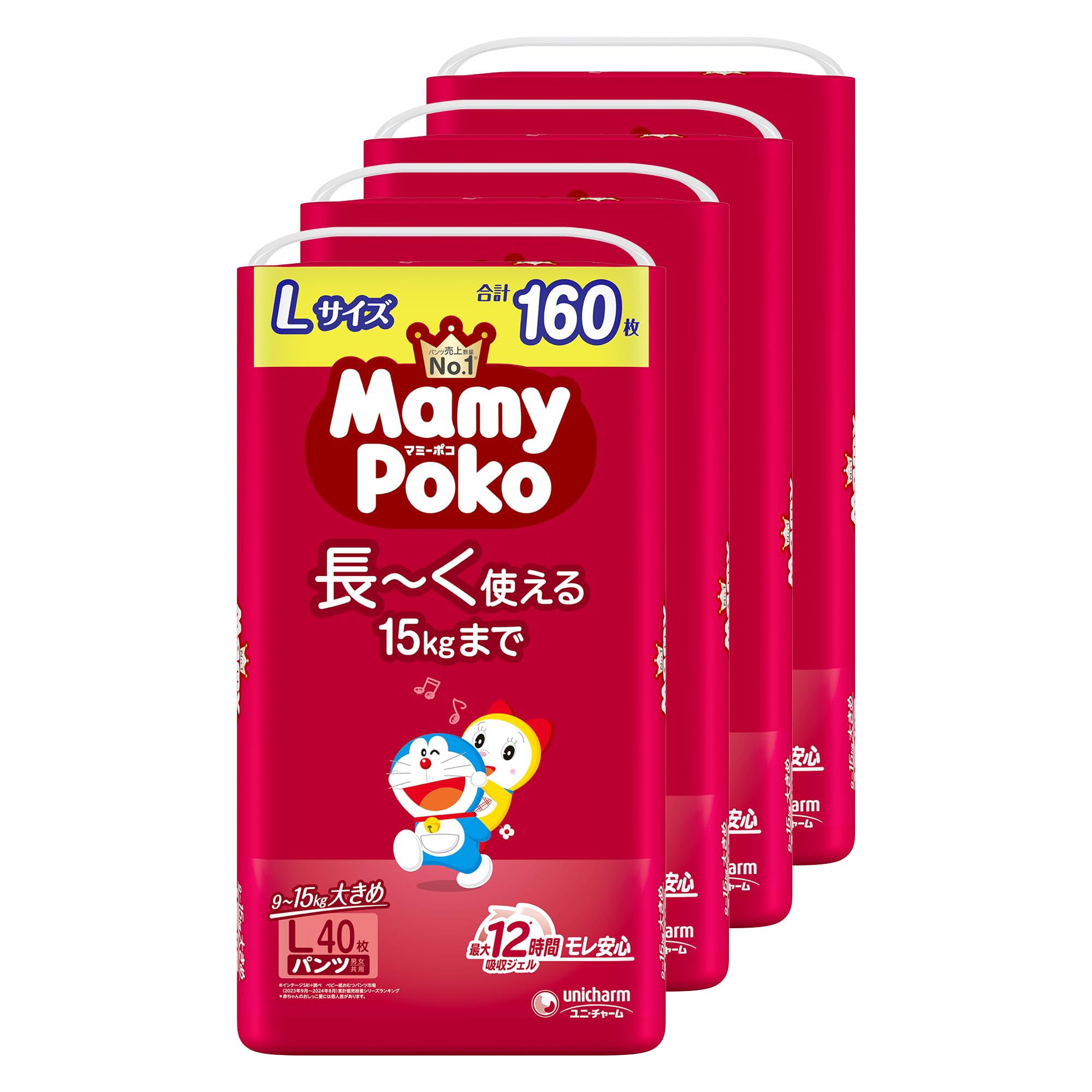 

Size Pants Doraemon Diapers 160 pieces pieces x Pants LMamypoko (9-15kg) (40 4) [Case] белый
