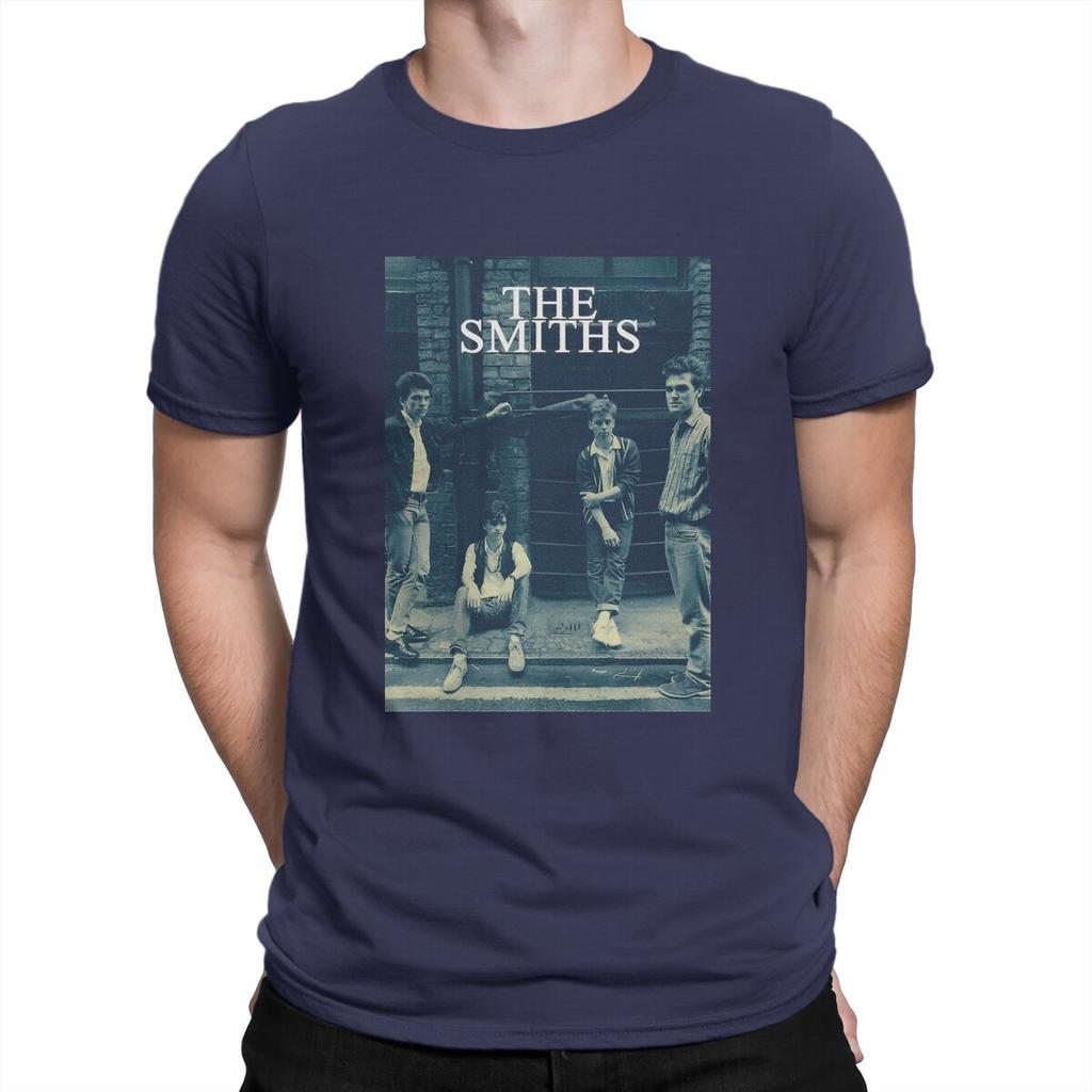 British Rock Bands In The 80s T-Shirts Men The Smiths Novelty 100% Cotton Tees Round Neck Short Sleeve T Shirt Original Clothing