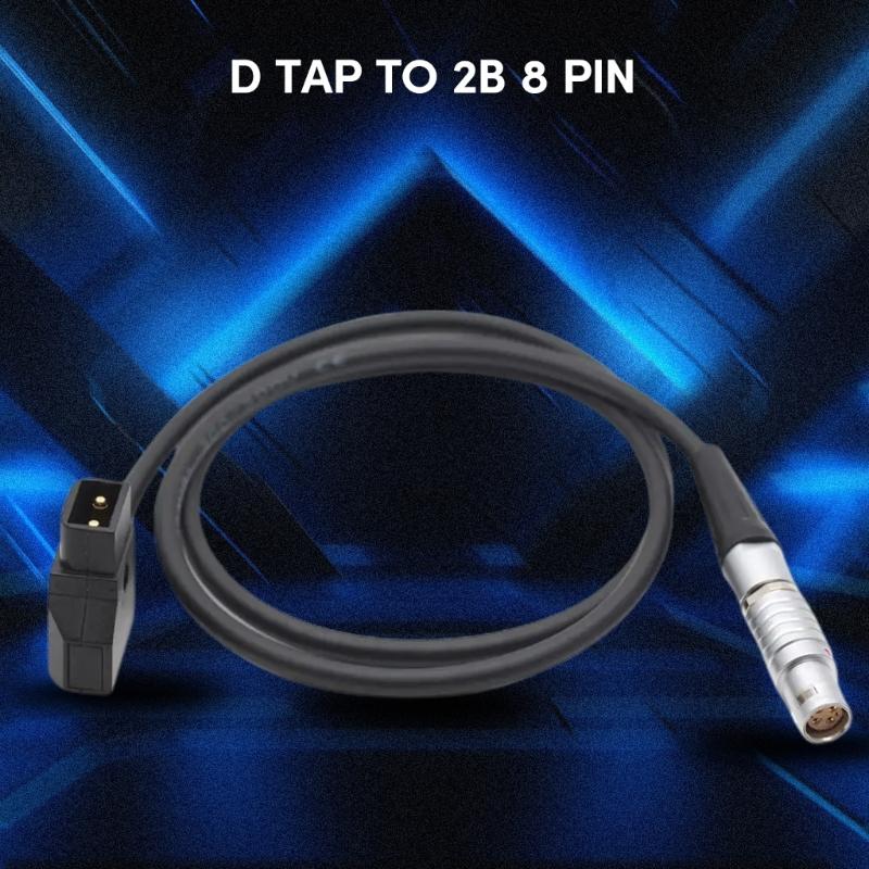D Tap to 2B 8 Pin Female Power Cable for  Amira LF Camera Battery Conversion Cable Accessories 60cm