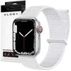 Pasek Alogy Nylon Strap Z Rzepem Do Apple Watch 1/2/3/4/5/6/7/8/Se/Ultra (42/44/45/49Mm) Biały