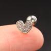 Septum Piercing Helix Earrings Women Zircon Heart Cartilage Ear Daith Lobe Rook Tragus Piercing Jewelry Body Accessories Gift
