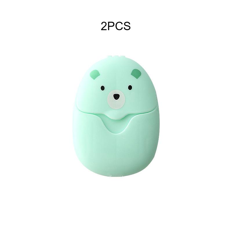 

100 шт. в упаковке портативное мыло для путешествий бумажное одноразовое мыло для мытья рук чистящее мыло зелёный