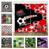 Curtains Sports Football 3D Digital Printing Blackout Curtain Punching