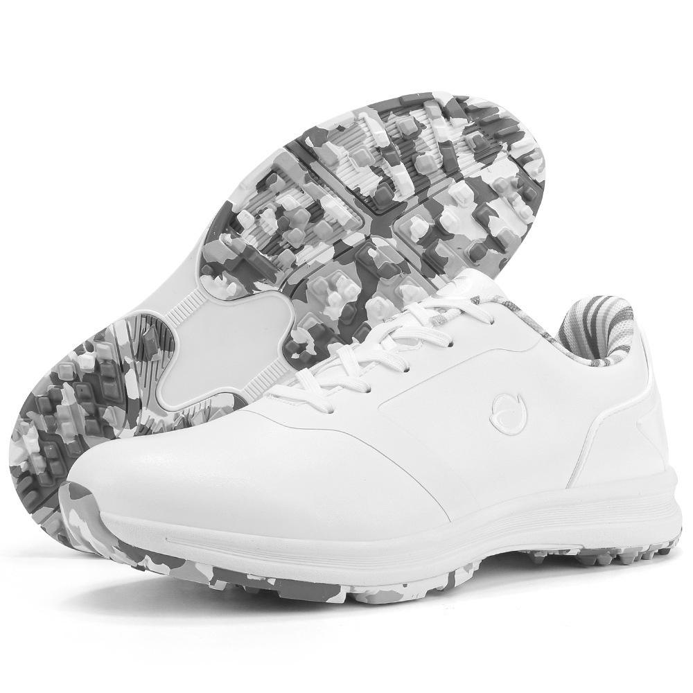 Women's M02 Hand-Painted Breathable Golf Shoes with Fixed Spikes and Super Fiber
