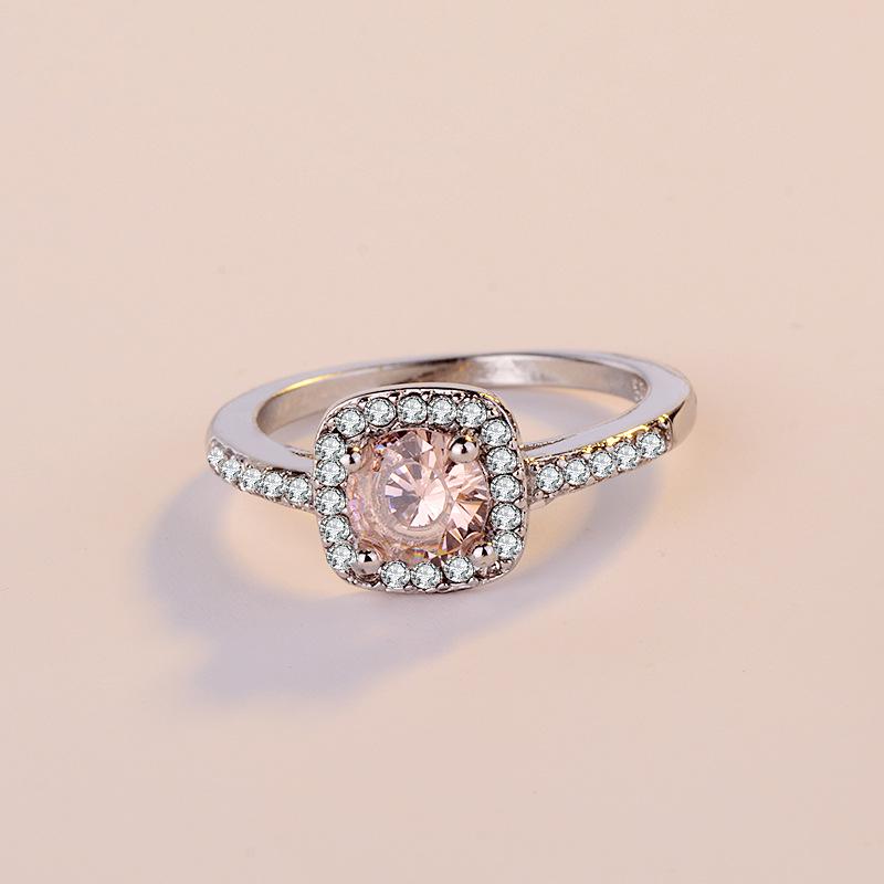 Zhenrong European American Fashion Engagement Rings for Women - Eight Hearts Eight Arrows Cubic Zirconia Jewelry.