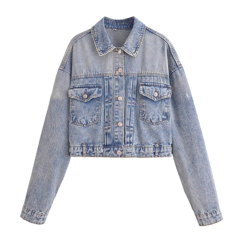 Fashion Style 2024 Summer New Women's Clothing Short Casual Pure Cotton Denim Jacket Coat 8197103