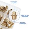 Straight and 90 Degree and 45 Degree Copper Zerk Grease Nipple Fittings Assortment Kit Metric M6 M8 M10   165Pcs