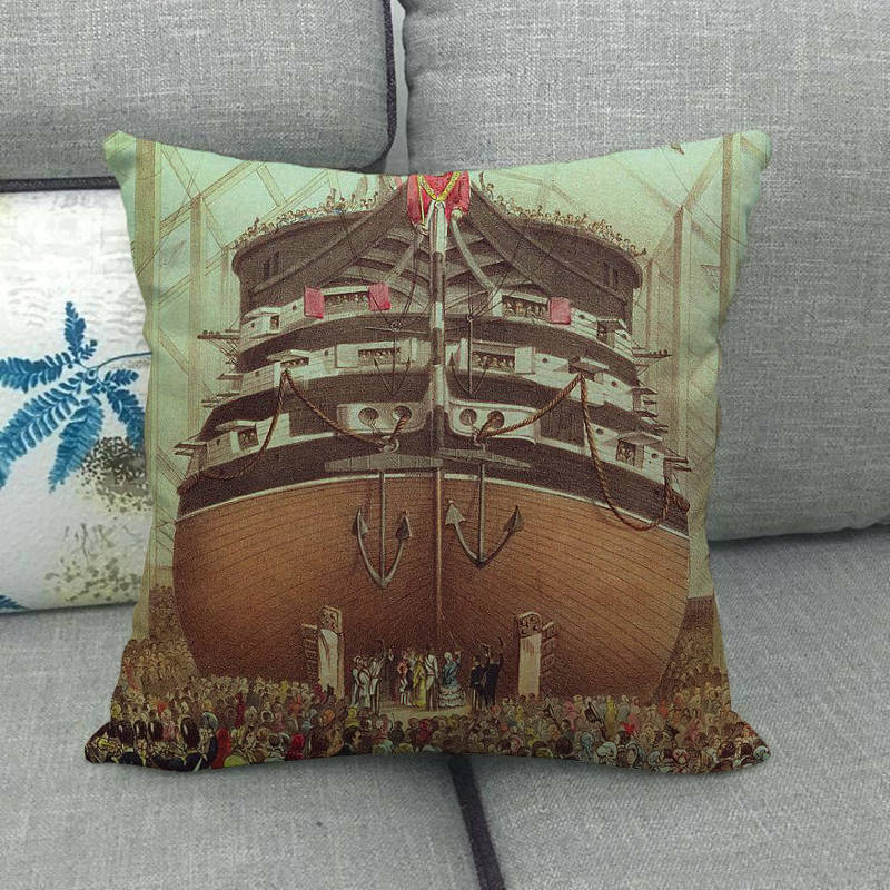 Nordic Retro Collection Digital Printing Short Plush Pillow Covers Decorative For Car Sofa Office Cushion Cover Home Goods