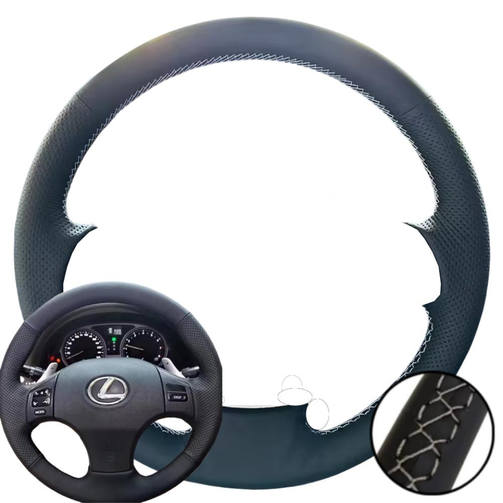 Hand Stitched Black Microfiber Leather Perforated Steering Wheel Cover For Lexus IS250 IS300 ES250 Car Steering Wheel  Cover