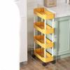 Mobile Storage Shelf Interspace Gap Shelf Kitchen Storage Shelf Bathroom Storage Rack Fridge Side Seam Finishing Rack