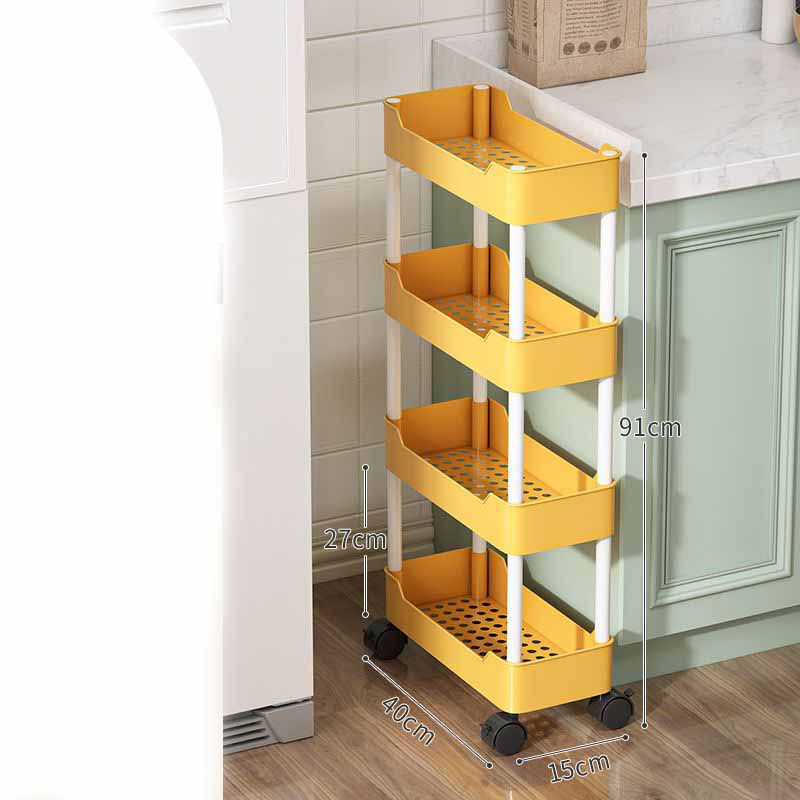 Mobile Storage Shelf Interspace Gap Shelf Kitchen Storage Shelf Bathroom Storage Rack Fridge Side Seam Finishing Rack