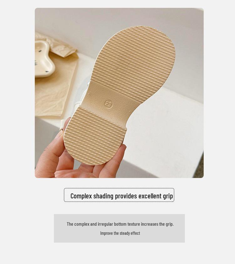 Girls' 2026 Summer Princess Sandals with Pearls & Bows – Stylish Roman Beach Shoes for Older Children