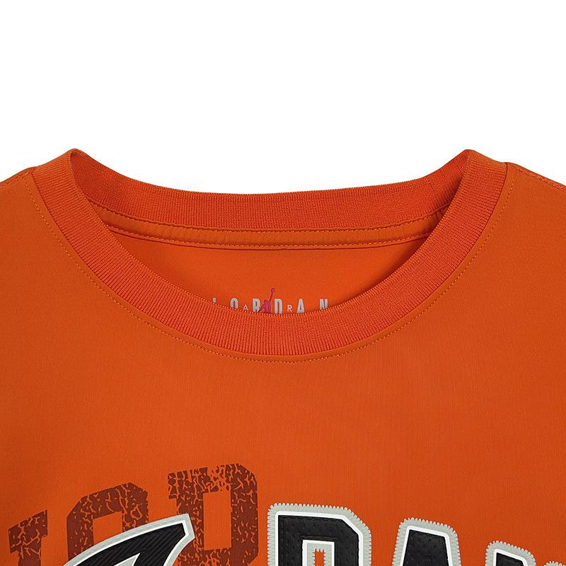 Jordan Color Block Crew Neck Short Sleeve T-Shirt Kids Tops IO2296-800