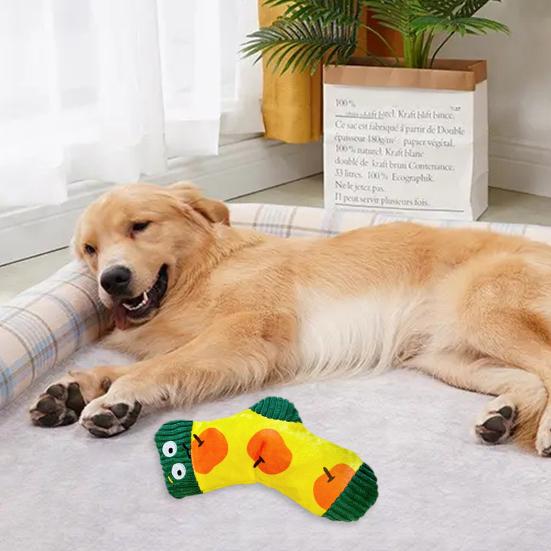Plys Sok Hundelegetøj Interaktivt Velour Knirkende Hundetyggelegetøj Madskjuler Snusetøj Sikkert for Hvalpetænder Kedsomhedsafhjælpning