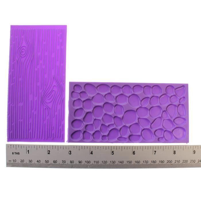 Moules en silicone - kurtzy - texturé - 15x8 cm - compatible congélateur et lave-vaisselle