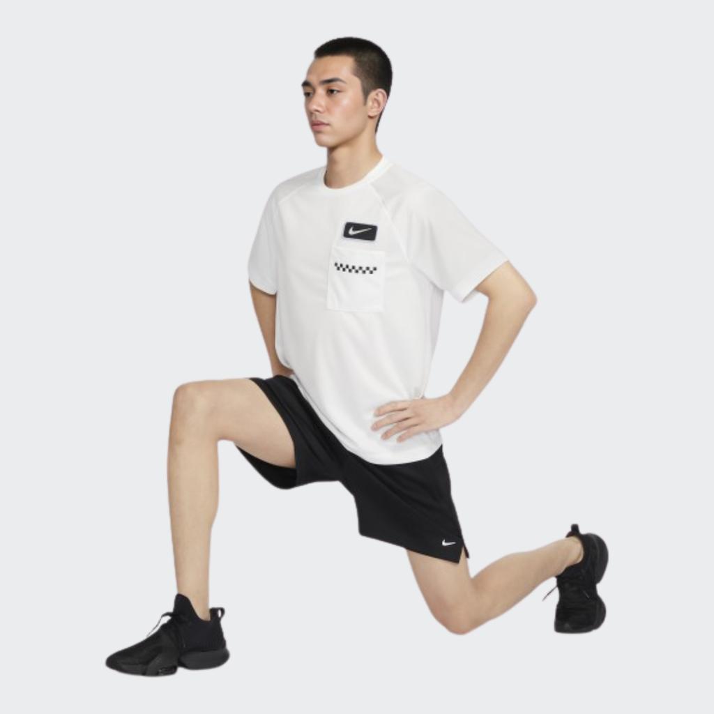 Nike Solid Color Crew Neck Short Sleeve T-Shirt Men Tops White DX8635-121