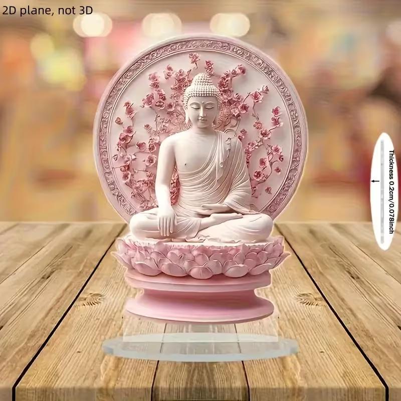 Pembe Zen Buda Heykeli, Masaüstü Meditasyon Dekorasyonu, Zen Meraklıları İçin Ruhani Hediye, Yeni Eve Taşınma, Doğum Günleri, Düğünler