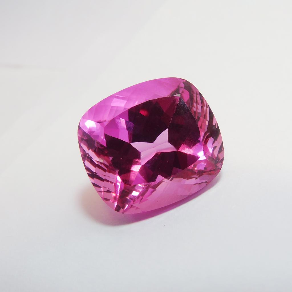 Natural Pink Tourmaline Loose Gemstone 36.50 Ct Cushion Cut October Birthstone for Gem Collections