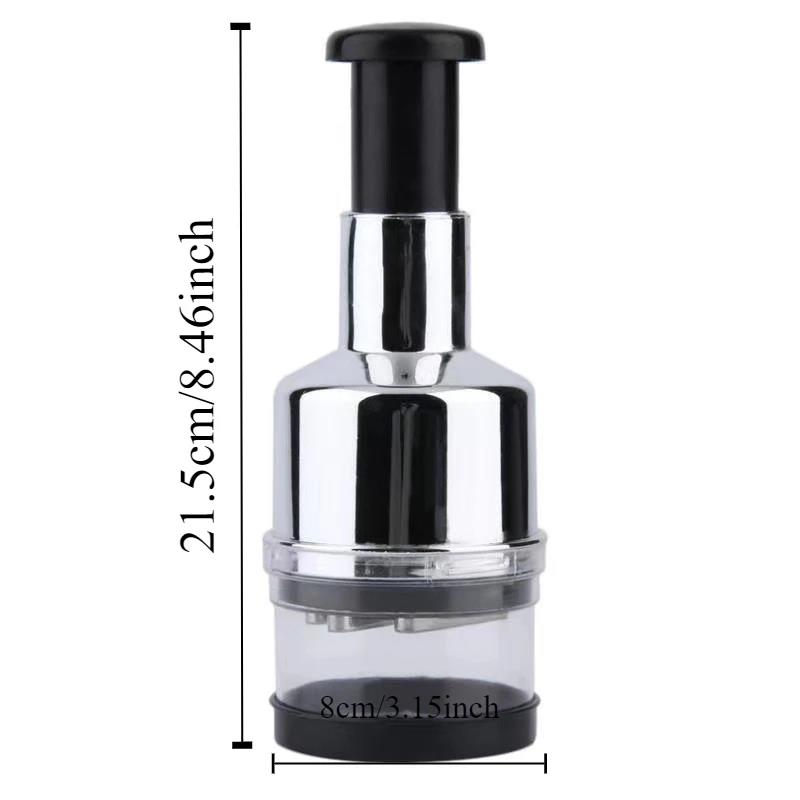 Onion Chopper Stainless Steel Garlic Presser Food Crusher Cutter Meat Mincer Hand Press for Vegetable Kitchen Tool