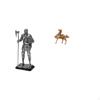 Majestätische Ritter- und Pferde-Skulptur Figur Elegantes Tischornament für Eingangsbereich Kamin