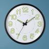 12inch Luminous Wall Clock Non-Ticking Silent Quartz Clock Energy-Absorbing Glow In The Dark Wall Time Clock for Bedroom Office